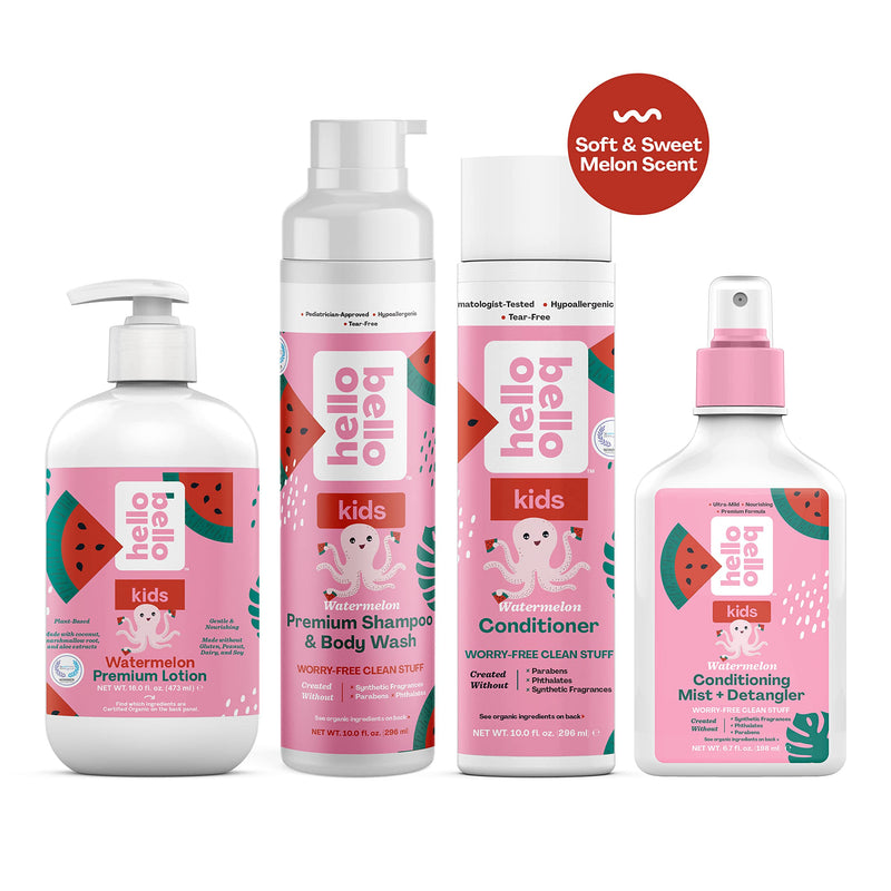 [Australia] - Hello Bello Watermelon Shampoo & Body Wash - Tear-Free, Hypoallergenic, Dermatologist & Pediatrician Tested, Plant Based Formula for Babies and Kids - 10 FL Oz (Packaging may vary) 10 Fl Oz (Pack of 1) 