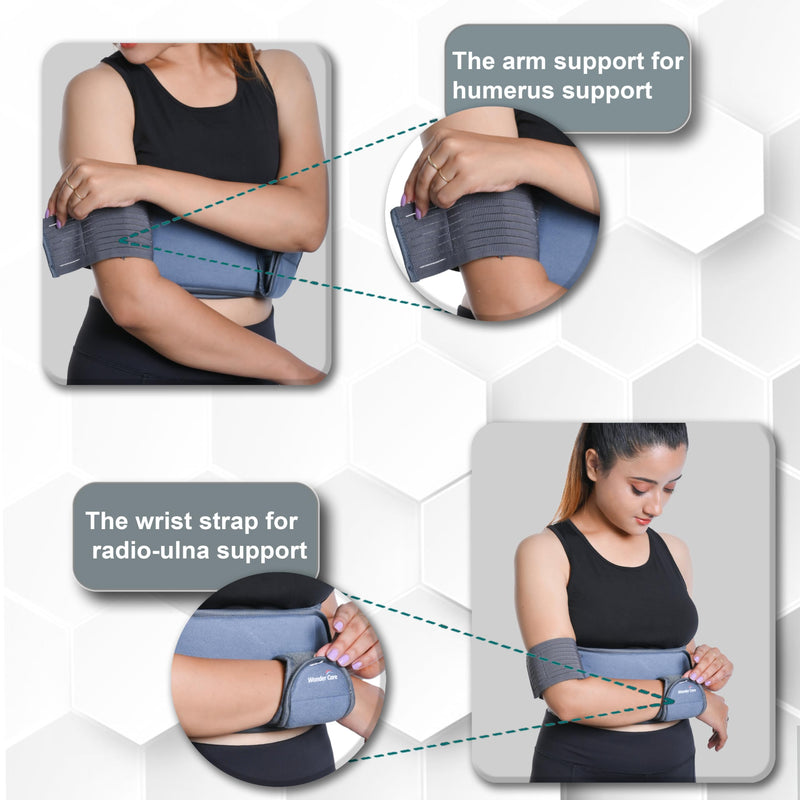 WC shoulder support brace arm slings shoulder immobilizer, youth shoulder brace- Shoulder stabilizer Compression Brace rotator cuff surgery sling, left-right arm sling-Size1 (27"-30") Size 1 (Pack of 1)