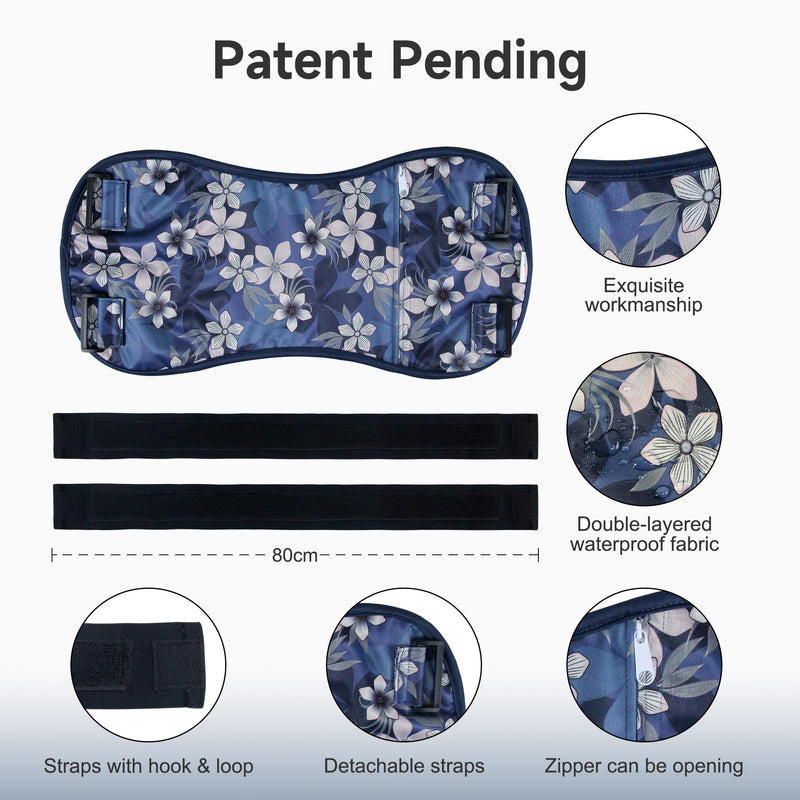[Australia] - Langsprit Castor Oil Pack Wrap,Organic Cotton Castor Oil Packs for Liver Detox,Reusable Castor Oil Pads Pack Compress for stomach,Castor Oil Packs body kit L Large Floral 