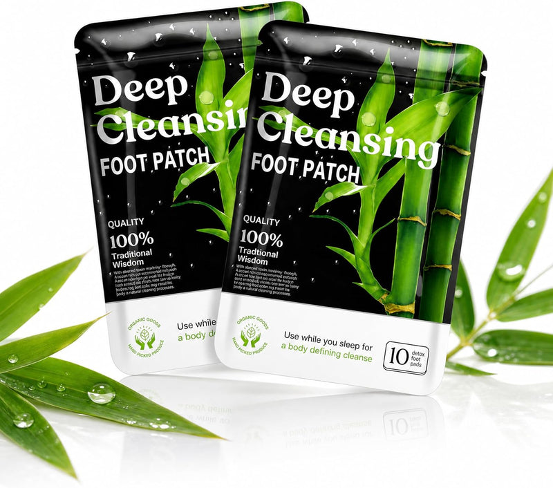 20 Pcs Deep Cleansing Foot Patches, Natural Bamboo Vinegar Plant Extract Foot Pads for Relaxing Foot Care, Self Care Stickers for Home Use - Foot Care Essentials