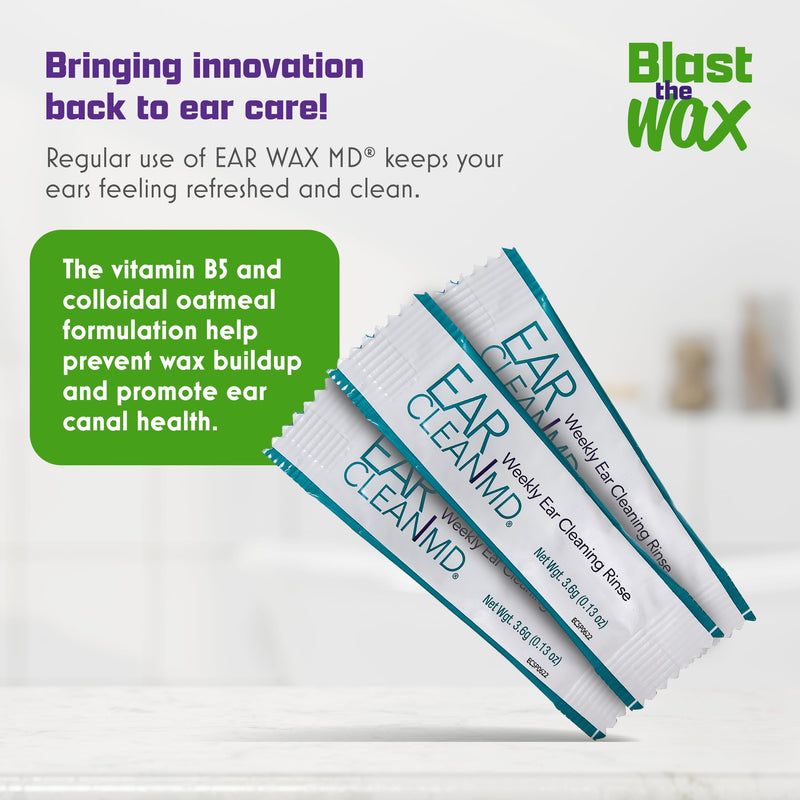 [Australia] - eosera¬Æ WAX BLASTER MD+ Cleaning Kit - Earwax Dissolver for Adults & Kids - Fast Acting, Doctor Recommended, Clinically Proven - Complete Irrigation Kit with 3 Ear Clean MD Packets & 5-ct Single Use Ear Wax MD Vials - Works in 15 Minutes Wax Blaster Plus 