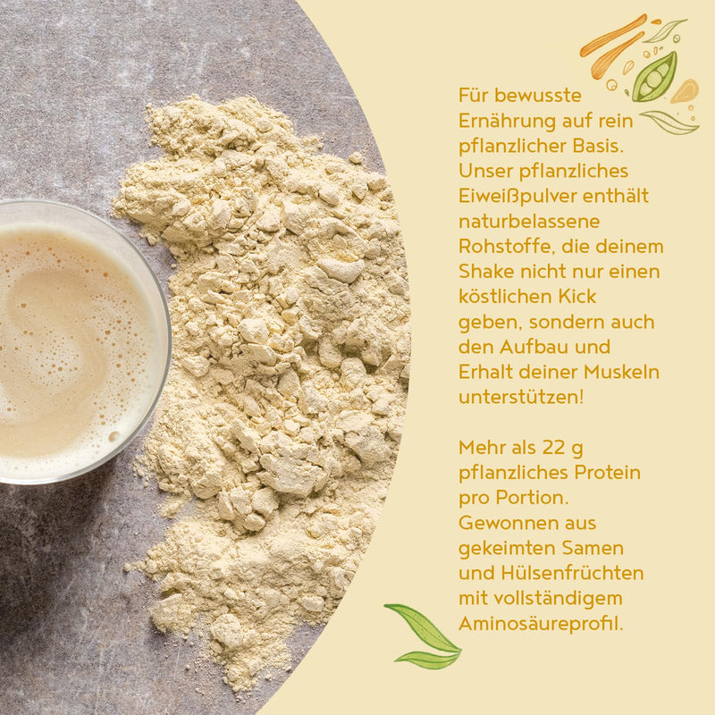 [Australia] - Vegan protein powder | vanilla | 600g protein powder | Premium quality protein | Made in Germany | Alpha Foods Vanilla 600g 