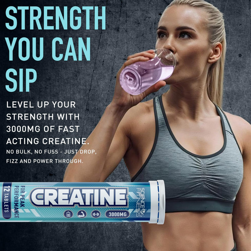 Creatine Mixed Berry Flavour Effervescent Tablets - 6 x 12 Tablets 3000mg Strength