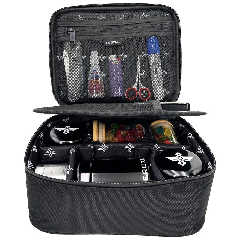 Exodus Storage Travel Bag with Combination Lock Water Resistant Organizer Case + Bonus Gifts (Black) Black
