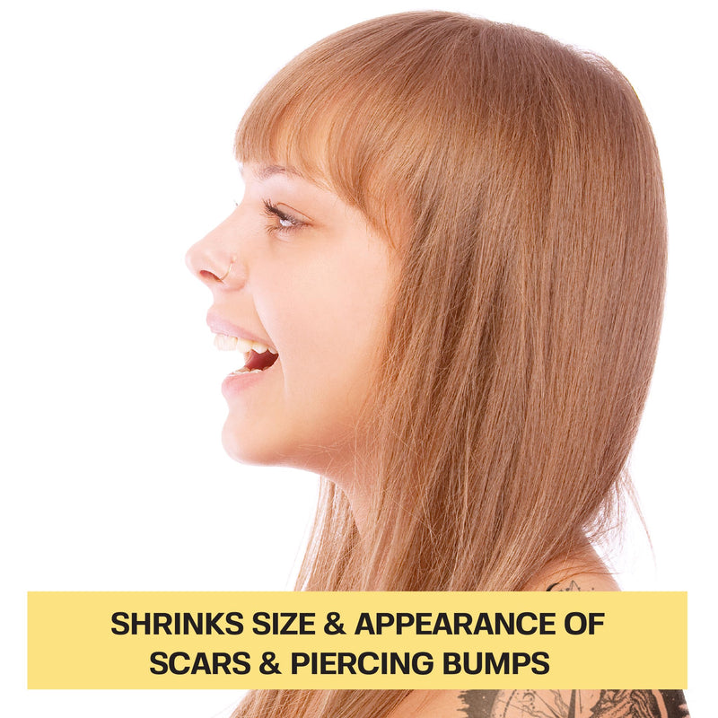 [Australia] - BASE LABORATORIES Piercing Keloid Bumps Shrinking Duo | Piercing Bump Treatment (.5oz) + Keloid Bump Removal Gel (2oz) | Keloid Scar Removal for all Scars, Keloids & Piercing Bumps 