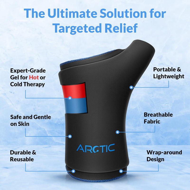 [Australia] - Two Pack | Wearable Thumb & Wrist Ice Pack – Reusable Hot Cold Compression for Hand, Finger, Carpal Tunnel, Arthritis, and Tendonitis Relief (S/M) S/M 