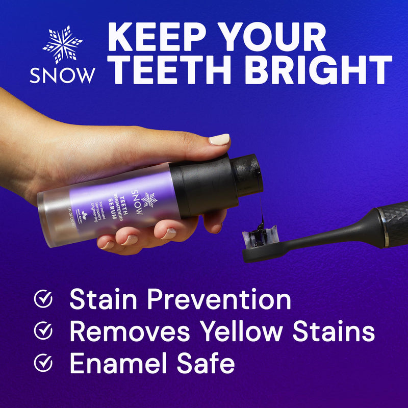 [Australia] - SNOW Teeth Brightening Purple Serum | Gentle & Enamel Safe Instant Brightening for Brighter Smile | Dental Care, Hygiene, & Tooth Care | Bright Smile for Events & Daily Confidence | 2 Month Supply 
