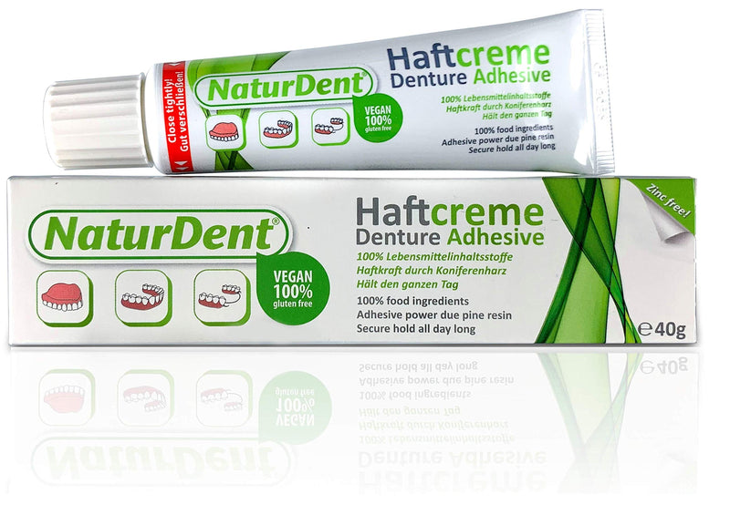 [Australia] - Natural Strong Denture Adhesive NaturDent holds Dentures Longer and Stronger No Zinc No Petrochemical No Paraben No Yucky Taste 