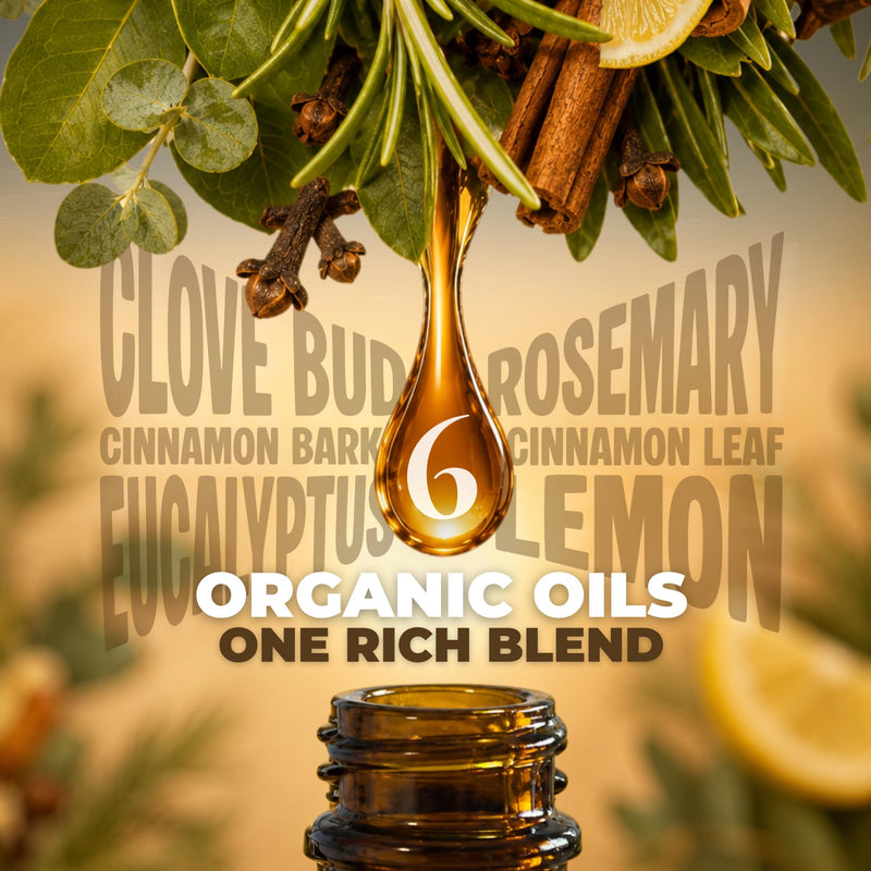 THIEVA Burglar's Blend Essential Oil, USDA Organic, 4 oz | Pure Undiluted Clove, Cinnamon, Eucalyptus, Rosemary and Lemon Blend for DIY Cleaning, Diffusers and Seasonal Home Wellness Burglars