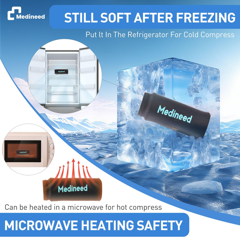 2pcs Trigger Finger Splint & 2pcs Finger Ice Pack，Thumb Splint & finger sleeves For Injuries Cold For Pain Relief Injuries, Arthritis, Sprains,Gel Freeze Sleeve Fit Index, Middle, Thumb, Ring（Black2+2） Black+Black