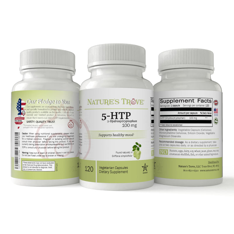 [Australia] - Nature's Trove 5-HTP 100mg 120 Vegetarian Capsules 