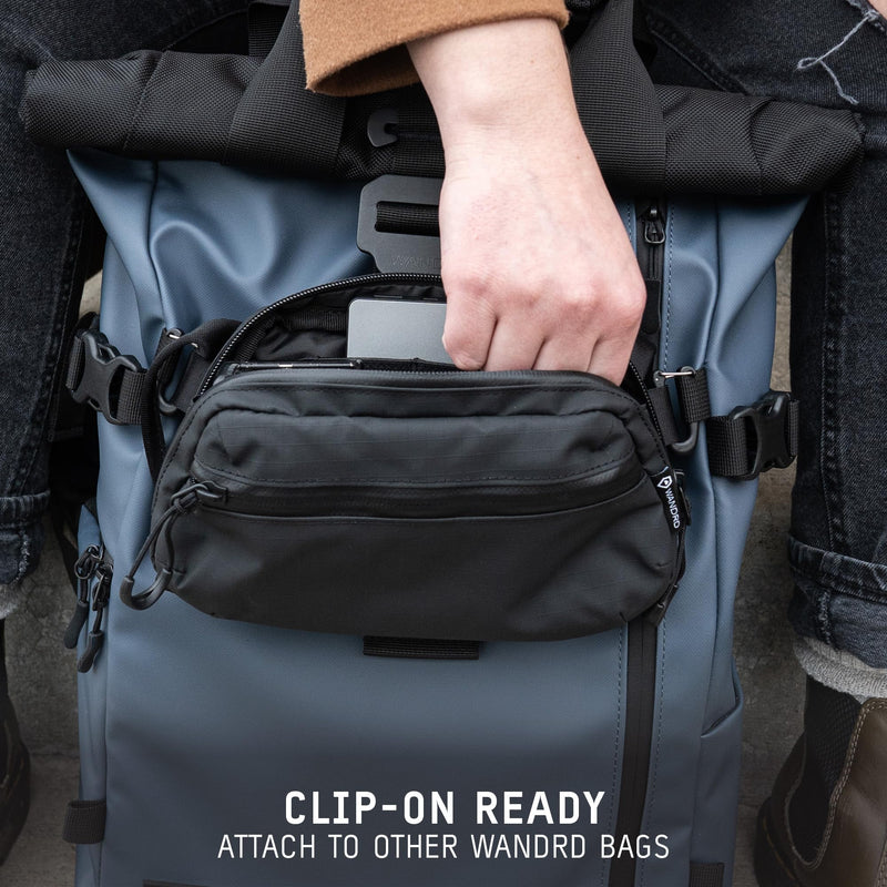 WANDRD Tech Bag, Small - Travel Bag and Tech Organizer for Everyday Carry - Weather-Resistant and Durable for Hiking, Camping, Sport, and More (Black) Black