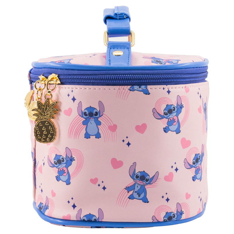 Fast Forward Disney Stitch Makeup Bag – Makeup Organizer, Travel Toiletry Bag for Women & Girls | Cute Cosmetic Bag, Train Case for Kids, Travel Bag, Toiletry Bag for Women, Make up Storage | Ages 3+