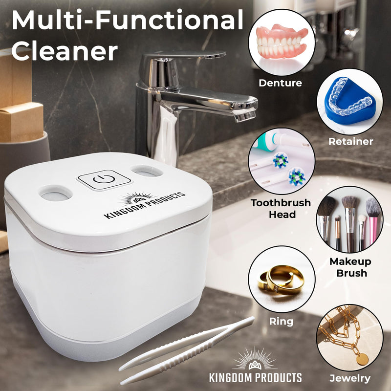 [Australia] - New Ultrasonic Retainer Cleaner with a Larger 200ML Pod, 45kHz Retainer Cleaner Machine for Dentures, Night Guard Cleaner, Mouth Guard Cleaner, Denture Cleaner, Aligner Cleaner 