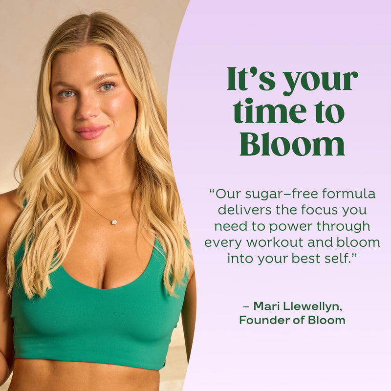 Bloom Nutrition Pre-Workout Drink Mix with Beta Alanine, Ginseng & L-Tyrosine, Green Tea Extract Caffeine, Amino Acid Blend, Sugar-Free Powder, Raspberry Lemonade