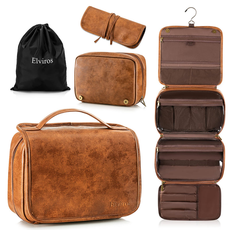 Elviros Hanging Toiletry Bag and Heat Resistant Travel