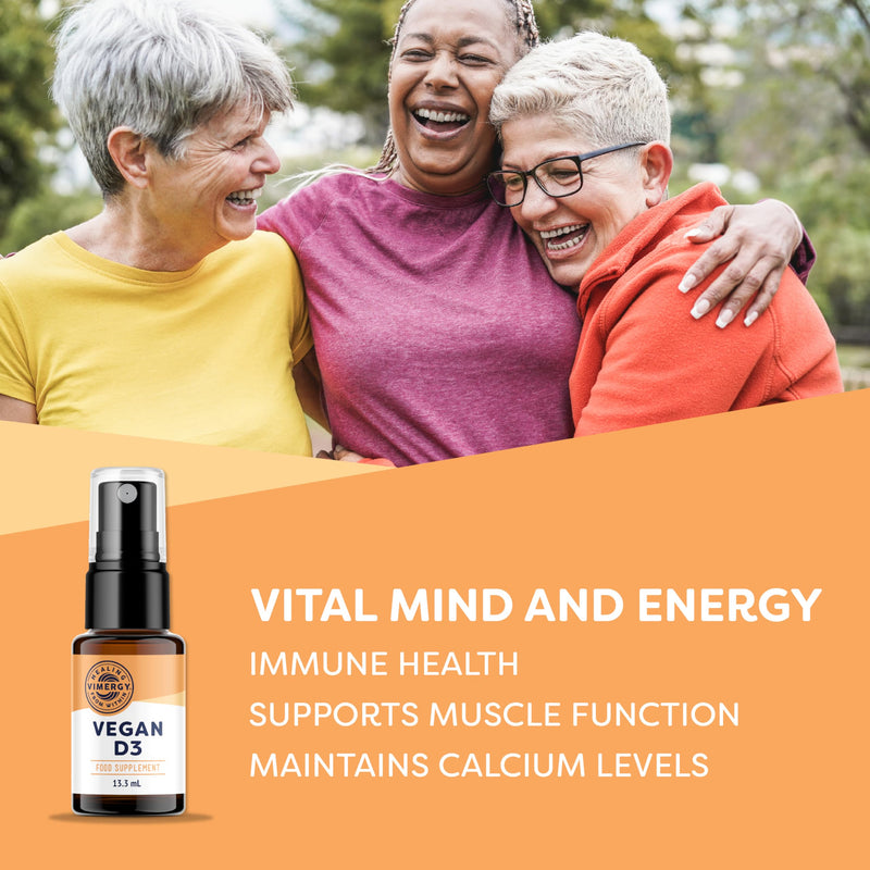 Vimergy Vegan Vitamin D3 Liquid (96 serv) – Vitamin d3 1000 IU – Liquid Vitamin – Formulated Without Sugar or Binders – Non-GMO & Gluten-Free (15 ml)