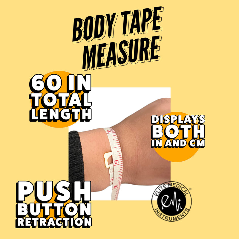 EMI 3 Piece Fitness Body Mass Index Measurement Set: BMI Wheel Calculator, BMI Triangle Calculator Body Tape Measure, and Standard Body Tape Measure