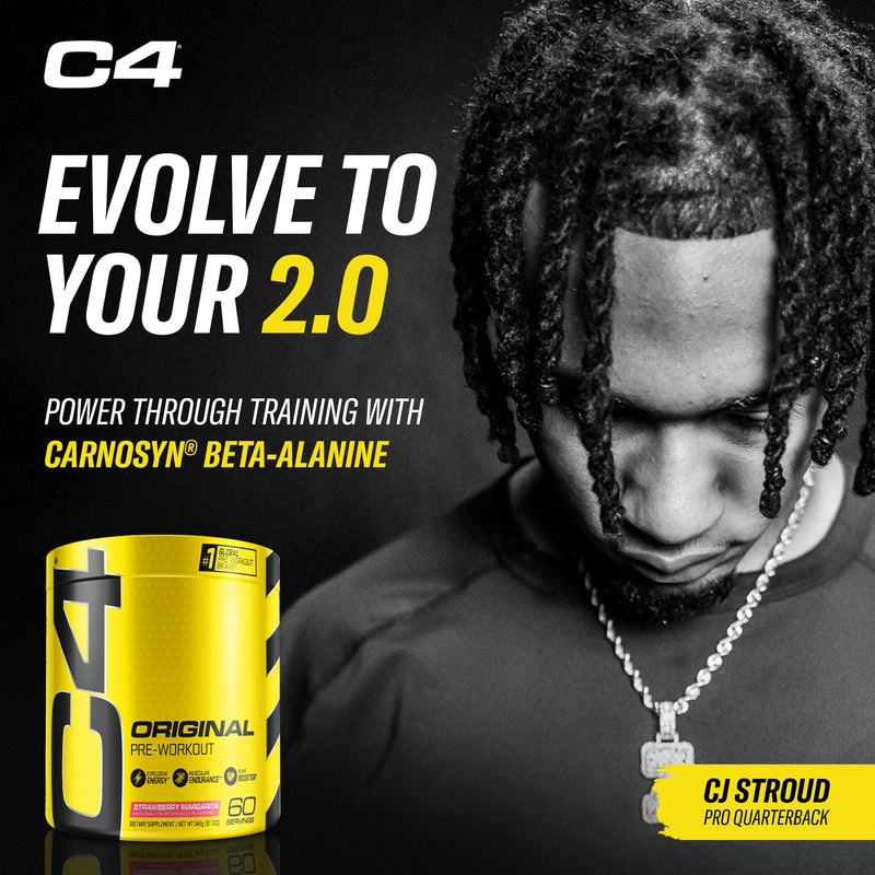 C4 Original Pre Workout Powder with 150mg Caffeine, 60 Servings Strawberry 12.1 Ounce (Pack of 1)