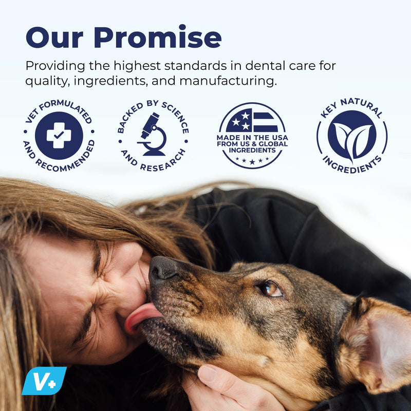 [Australia] - Vetnique Dentabliss - Dog Teeth Cleaning Finger Mitt Dental Wipe - Dog Plaque & Tartar Prevention with Brushing Beads - Flavored Dog Teeth Wipes, Dog Breath Freshener (Peppermint) Peppermint 