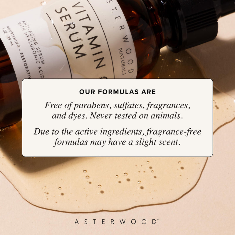 Asterwood Vitamin C Serum for Face with Hyaluronic Acid 1 Fl Oz | Stable Vitamin C (MAP) & Vegan Hyaluronic Acid, Supports More Even Complexion & Collagen Production, Fragrance-Free 1 Fl Oz (Pack of 1)