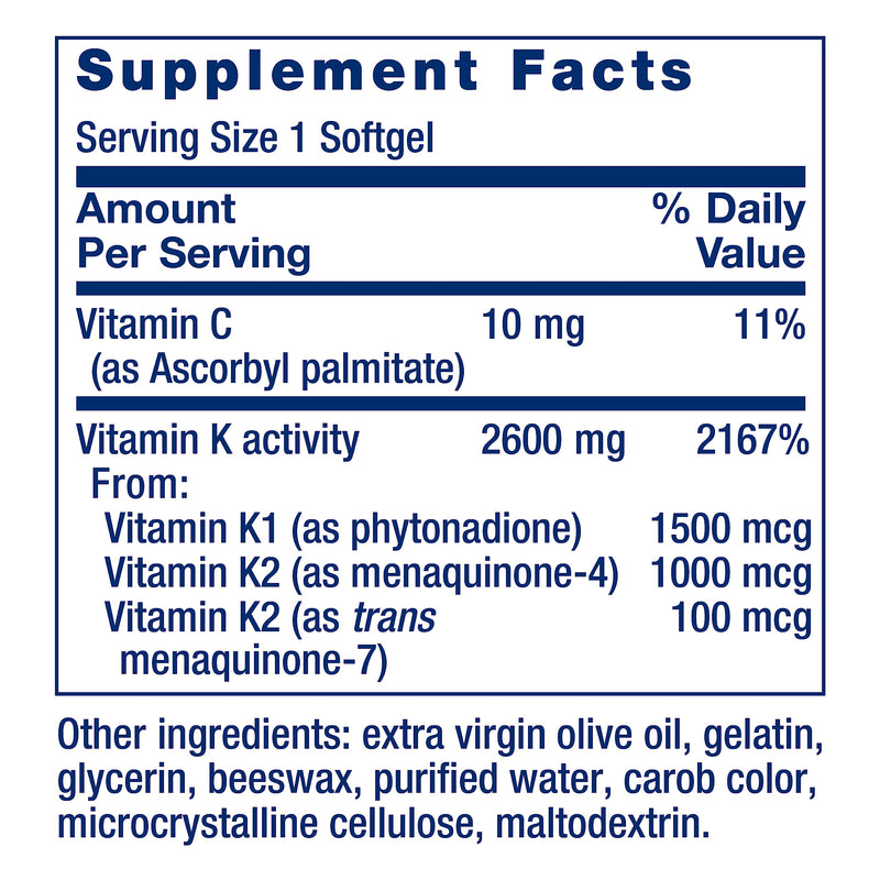 Life Extension Super K, Vitamin K1, Vitamin K2 mk-7, Vitamin K2 mk-4 & Zinc Caps, zinc 50 mg, zinc Citrate, Support The Body's Immune defenses