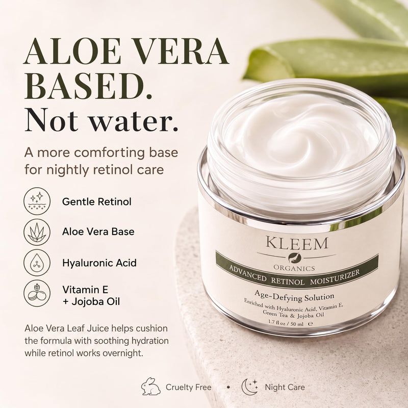 Kleem Retinol Moisturizer - Anti-Aging Firming Night Cream for Face 1.7 oz | Visibly reduces fine lines & wrinkles overnight for firmer, smoother skin. Cruelty Free & Made in the USA 1.7 Fl Oz (Pack of 1)