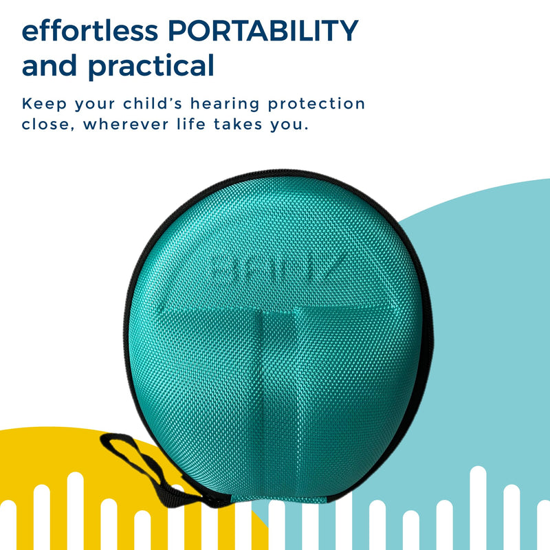 [Australia] - BANZ Baby Earmuffs CASE - Protective Premium Hard EVA Case - Holds Baby Size Earmuffs and Bluetooth Baby Headphones ‚Äì Protect Children Hearing Earmuffs ‚Äì Travel Case - Lagoon 1 Count (Pack of 1) 