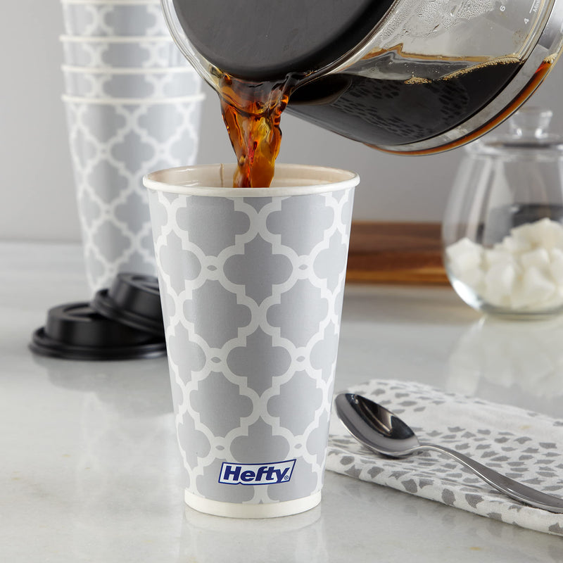 [Australia] - Hefty Paper Disposable Hot Cups with Lids, 16 Ounce, 20 Count 