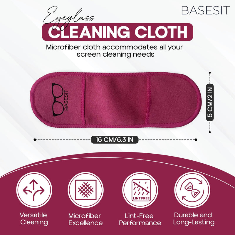 [Australia] - Eyeglass Cleaning Cloth, 4 Pack, Eyeglass Cleaning Wipes, Lens Wipes for Eyeglasses, Eye Glasses Cleaner Wipes, Eye Glass Clean Cloths, Eye Glasses Cleaner Cloth (Rose/Green) Rose/Green 