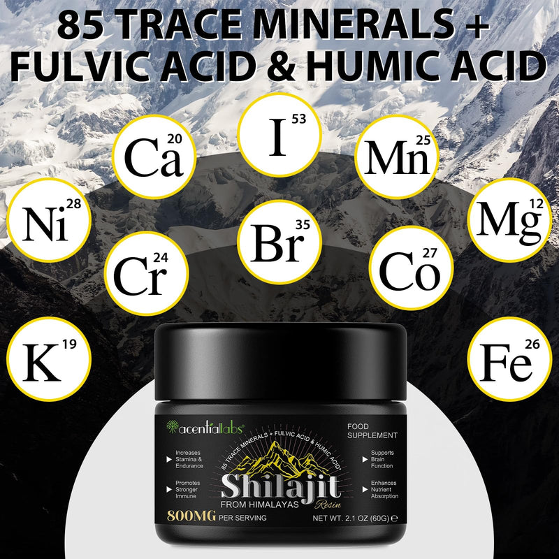 [Australia] - Shilajit Original Himalaya Organic, 60g Shilajit Resin Pure Himalayan Shilajit with fulvic acid and 85+ trace elements Energy & immune system strengths 800mg 