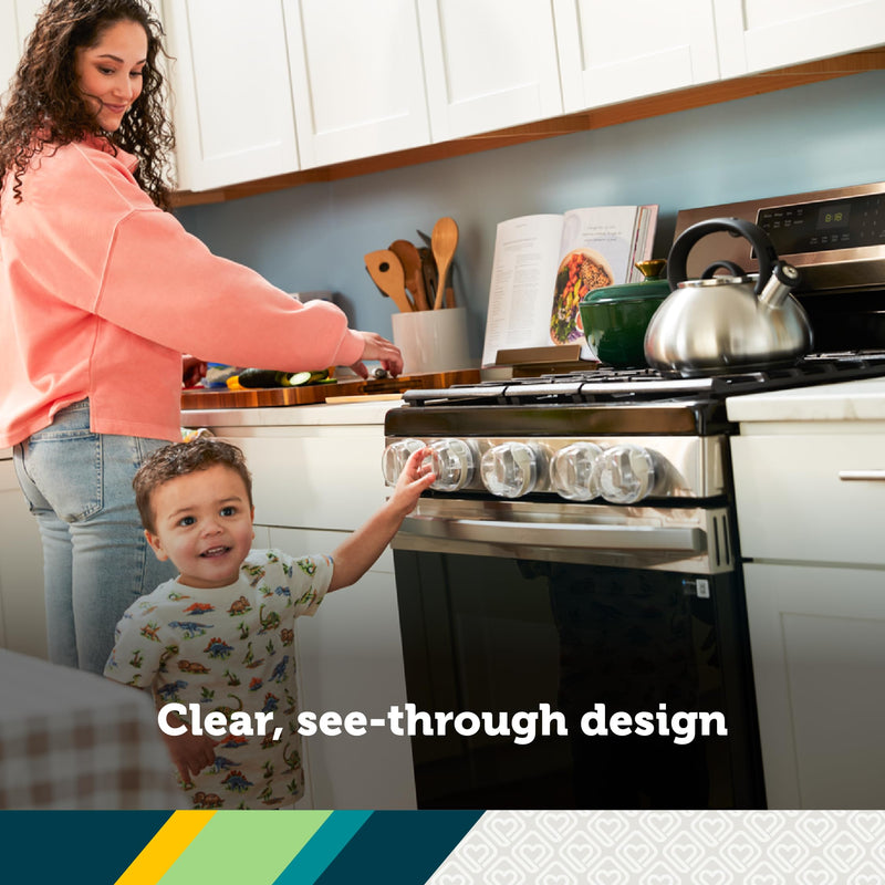 [Australia] - Safety 1st Child Proof Stove Knob Covers, Clear View Stove Knob Safety Covers (Set of 5) 