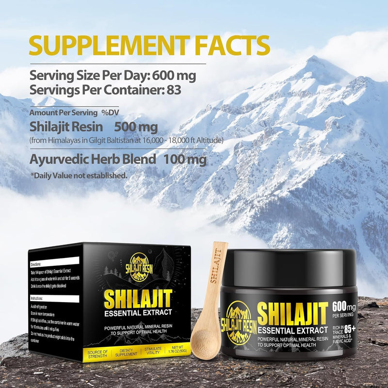 [Australia] - Shilajit Original Pure Himalaya Organic - Pure Shilajit Original, Natural Shilajit Resin, Highly Concentrated Shilajit Resin, with Over 85 Trace Elements and Fulvic Acid, for Men and Women (1 Piece) 