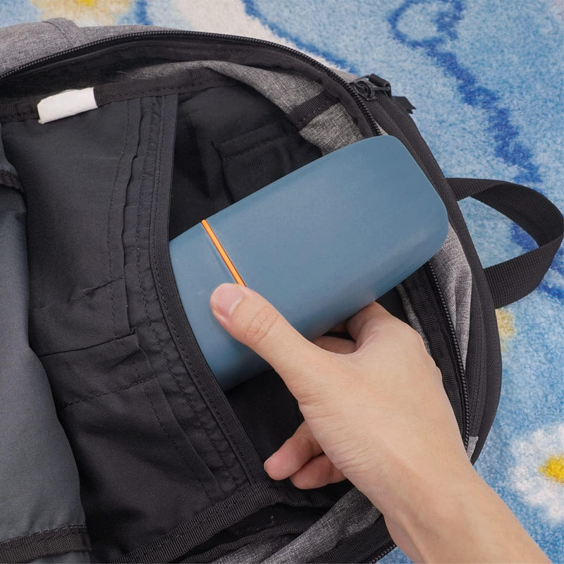 [Australia] - Toothbrush Cup Toothbrush Holder with Cover Travel Boothbrush Holder Portable Toothbrush Case and Carrier for Bathroom School Business Trip(Blue) Blue 