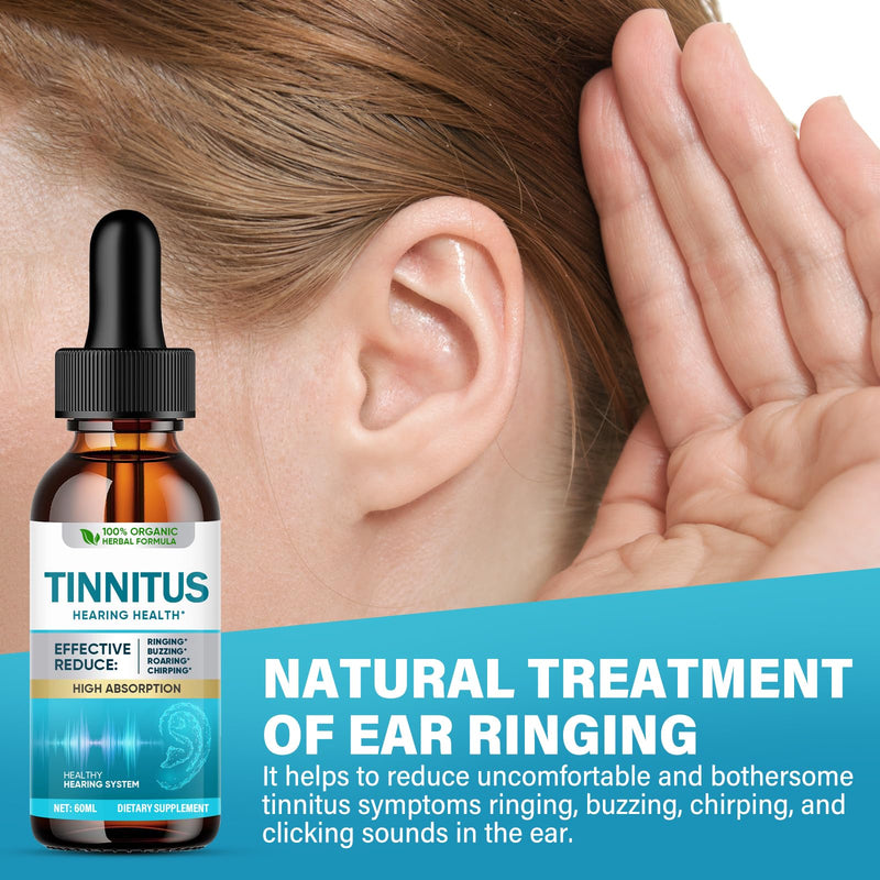 [Australia] - Green Hills Tinnitus Relief for Ringing Ears, Natural Ear Ringing Relief for Clogged Ears, Reduce Ear Noise & Improve Hearing, 60ml 