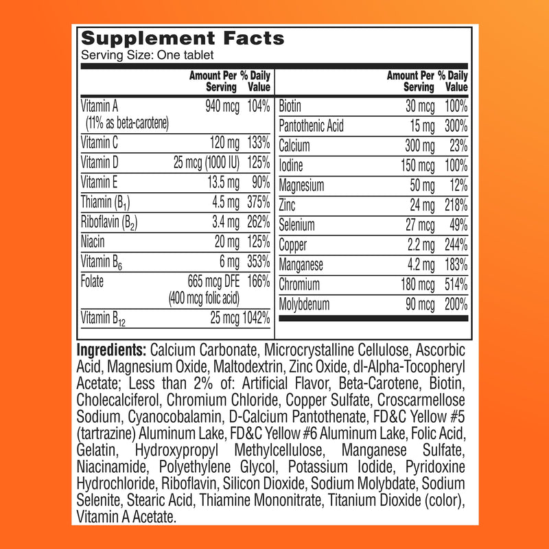 One A Day Multivitamin for Women 50 and Over Tablets, Womens Multivitamin 50 Plus with Vitamins D, C, E, Zinc & Biotin, Daily Vitamins for Woman 50+, 200 Ct (Packaging May Vary)