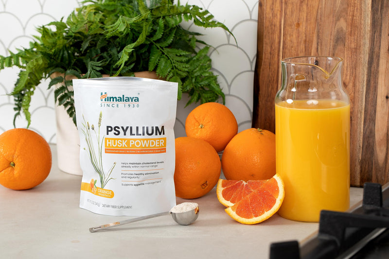 [Australia] - Himalaya Orange Psyllium Husk Powder, Daily Fiber Supplement for Regularity & Digestive Support, Sugar Free, Gluten Free, Vegan, No Artificial Colors, Easy-to-Mix,12 oz (340 g) 