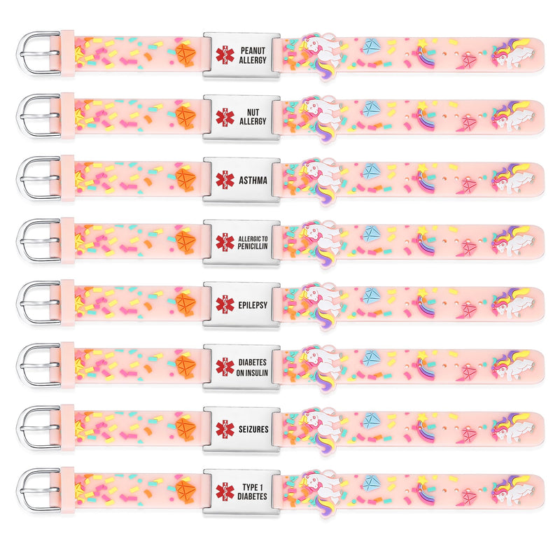 [Australia] - LinnaLove cartoon medical alert id bracelets Parents gift to Son, daughter, brother, sister SHEEP peanut allergy 