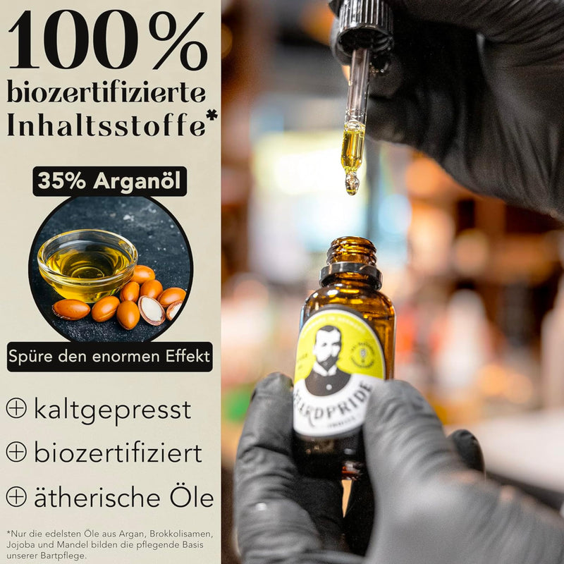 [Australia] - BEARDPRIDE Beard Oil Men - The original beard oil from the barbershop - Our beard care oil makes the beard soft - 100% natural oils - Beard Oil ideal gift for men (Barbershop, 30ml) 30 ml (pack of 1) 