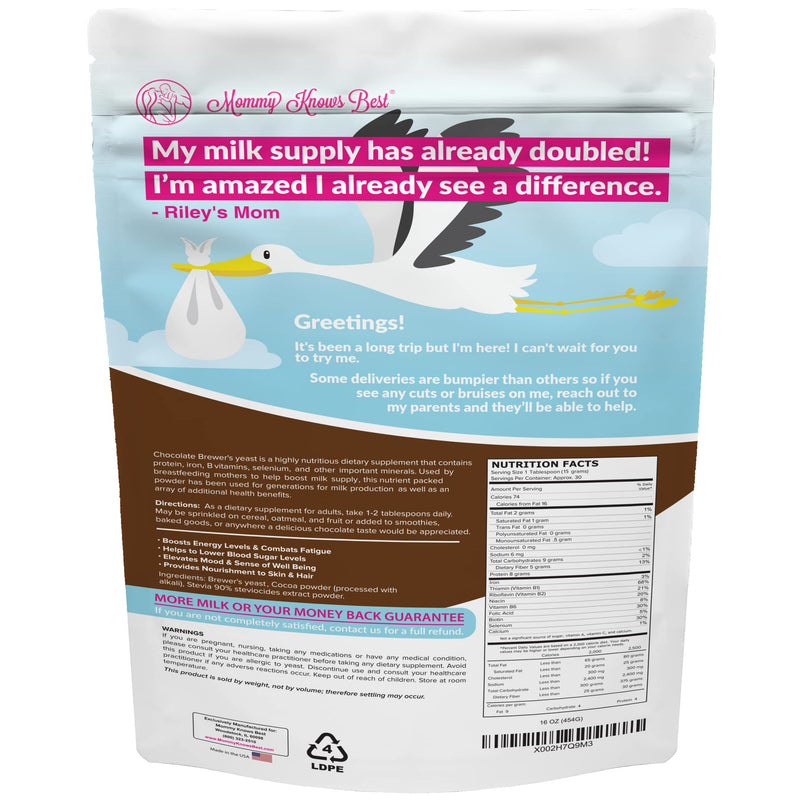 [Australia] - Brewers Yeast Powder for Lactation Cookies for Breastfeeding - Lactation Supplement for Increased Breast Milk - Nutritional Yeast for Lactation Support - Breastmilk Supplement for Women - Easy to Bake Chocolate Brewer's Yeast 16 Ounce 