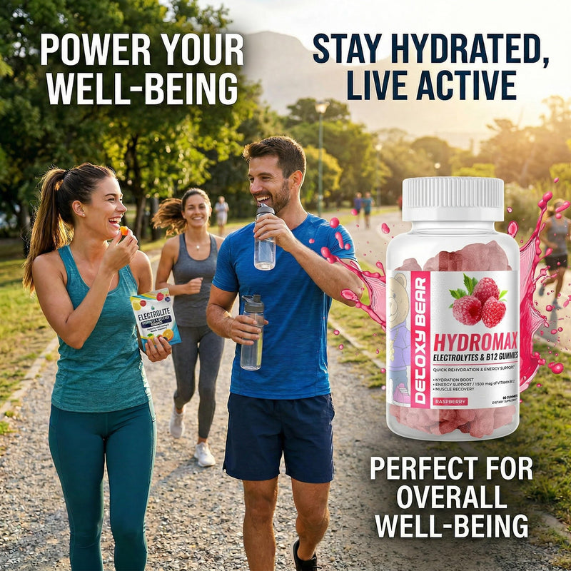 Hydromax Electrolytes Gummies - 60-Count Keto Electrolyte 2000mg and B12 Vitamin 1500mcg - Soft Chewable Gummies for Energy Support, Non GMO, Hydration Boost, Muscle Recovery