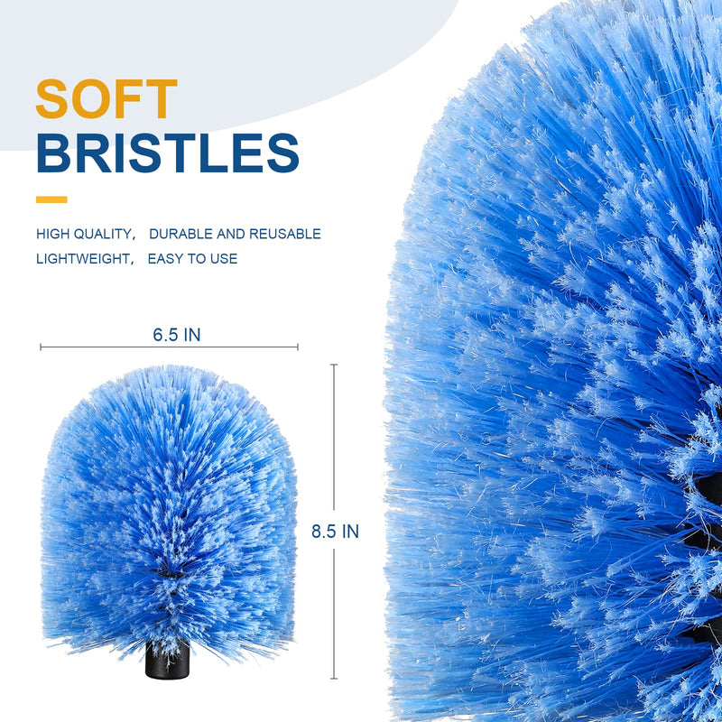 [Australia] - VITEVER Twist-On Cobweb Duster Head Brush, Fits Standard 3/4 inch Threaded Poles, Attachment Brush, Spider Web Duster Brush for Outdoor & Indoor Cleaning 
