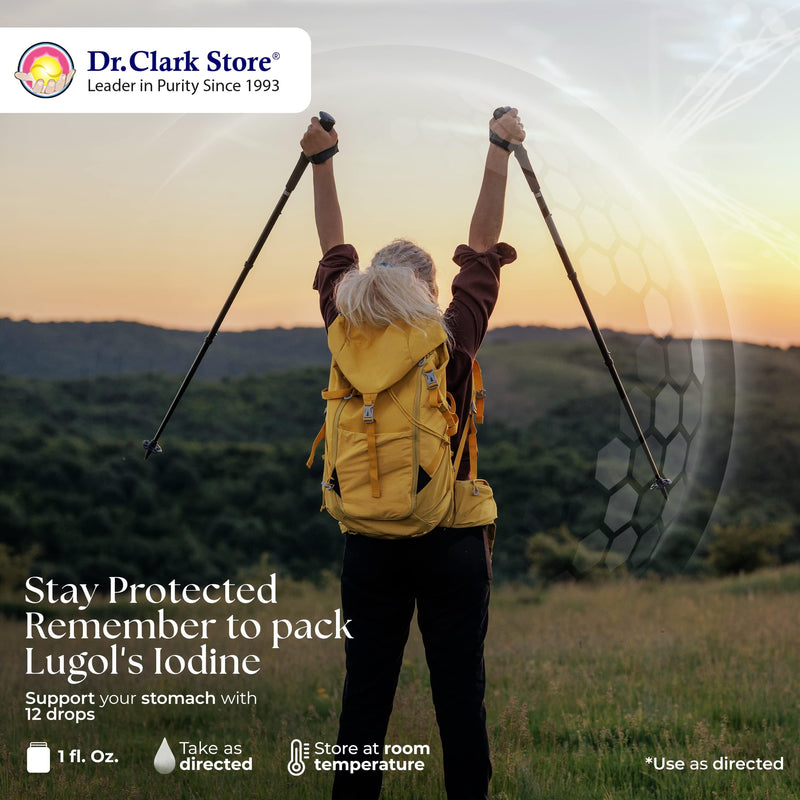 [Australia] - Dr. Clark Lugol’s Iodine 2% Solution - Aqueous Potassium Iodide and 2% Granular Iodine - Natural Stomach Relief and Healthcare - 1 fl. Oz with a Dropper 