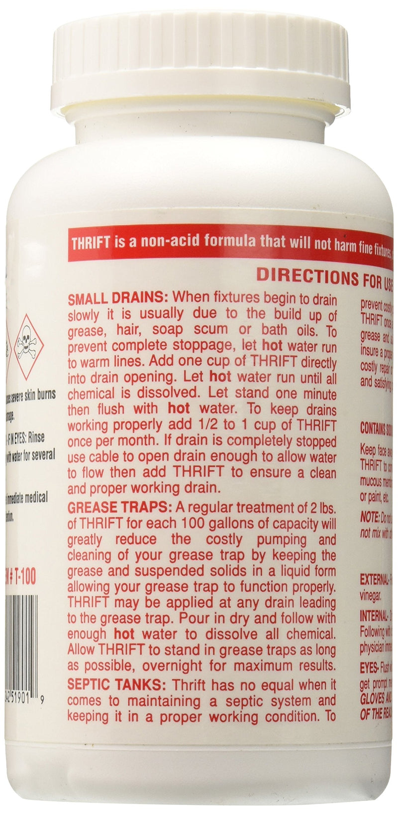 [Australia] - Thrift T-100 Alkaline Based 1-Pound Granular Drain Cleaner,Red 