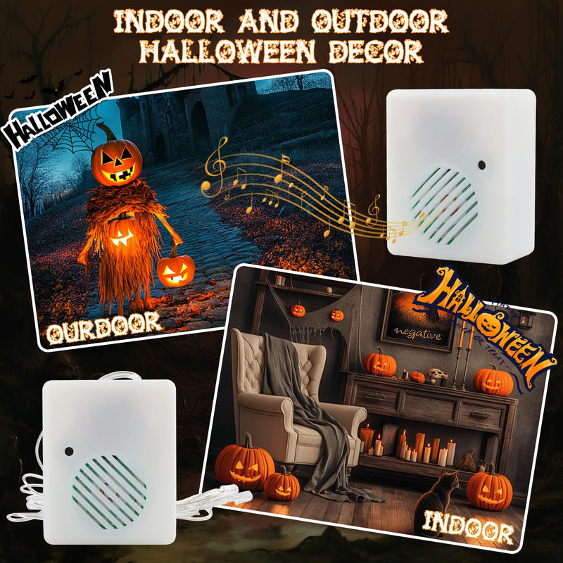 [Australia] - Elegananccy 2 Pack Halloween Sound Player Speakers with LED, Horror Screaming Witch Sound-Activated Prop, Battery Operated Tricky Funny Scary Sound Machine for Indoor Outdoor Party Decoration 