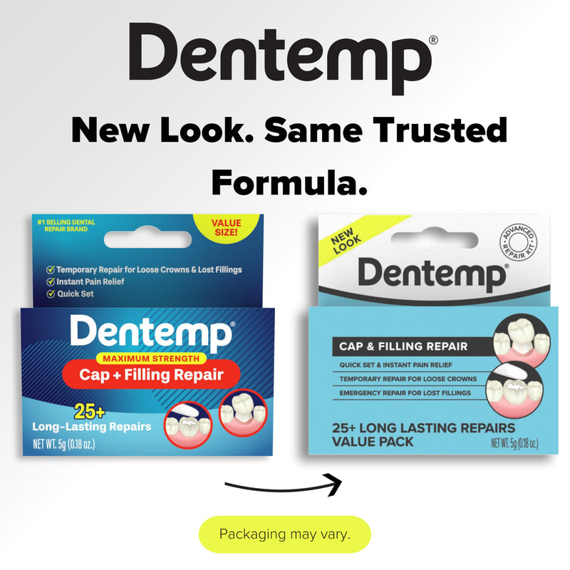 [Australia] - Dentemp Maximum Strength Loose Cap and Lost Filling Repair - Dental Repair Kit for Instant Pain Relief - Value Pack (Packaging May Vary) 5g (Pack of 1) 