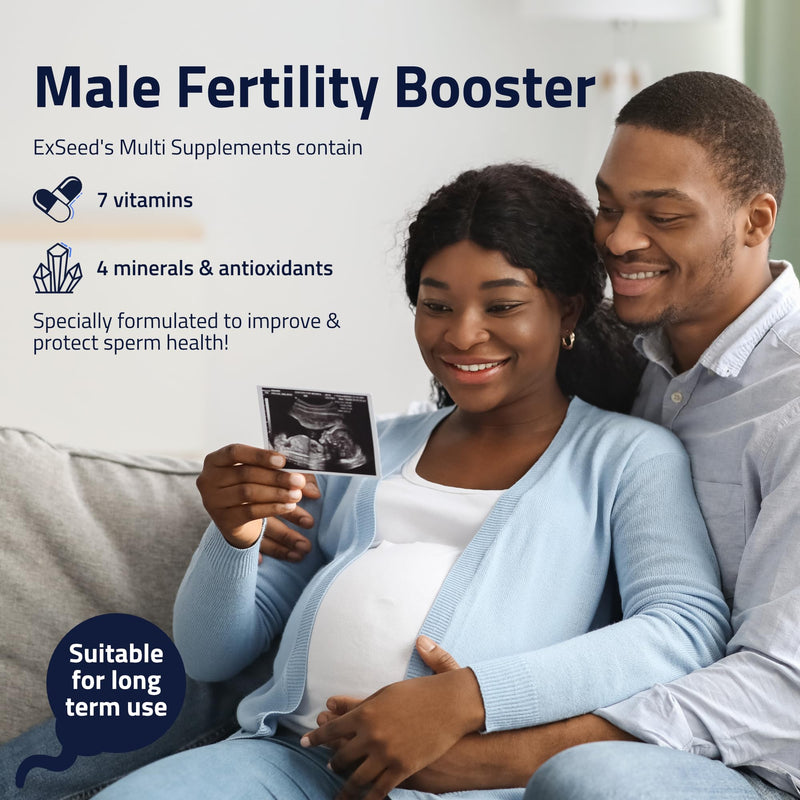 Multivitamin Tablets for Men - Daily Supplements for Male Fertility Support & Sperm Health - Semen Quality Booster - Antioxidant Rich Immune Health Supplements - Enhanced Sperm Progression Multivitamin 60 count (Pack of 1)