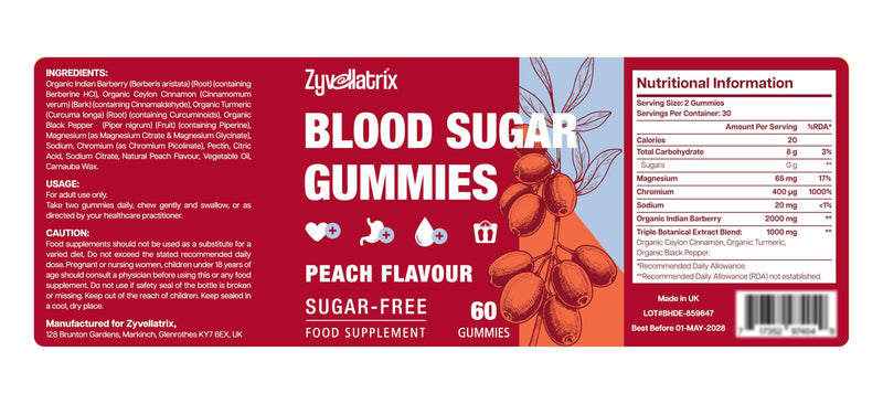 Berberine Gummies – 2000mg High Strength with Ceylon Cinnamon, Turmeric & Black Pepper – Sugar-Free, Vegan Supplement for Heart & Weight Health – 60 Gummies 60 count (Pack of 1)