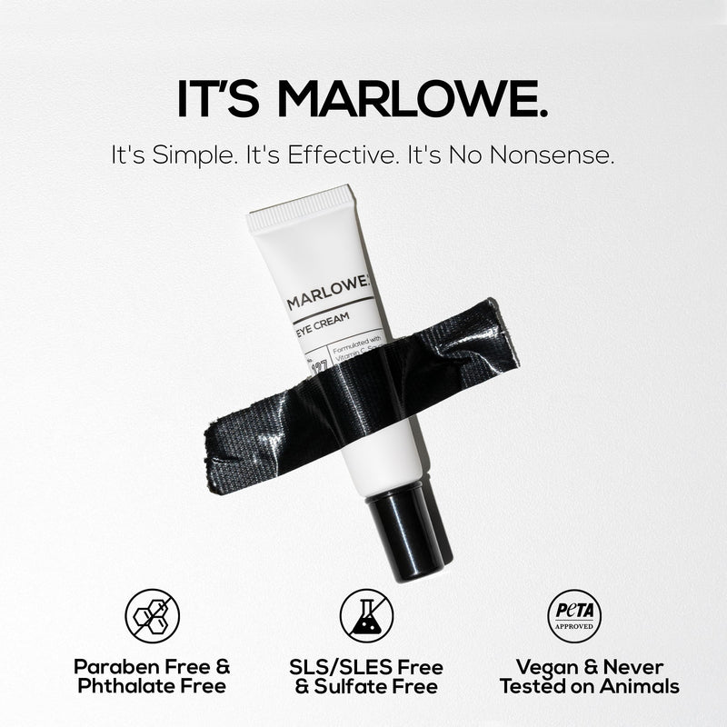 MARLOWE. Eye Cream for Dark Circles and Puffiness, Moisturizing, 0.5 oz | Eye Cream with Vitamin C and Caffeine helps brighten skin and reduce puffiness. Clean vegan, fragrance free.
