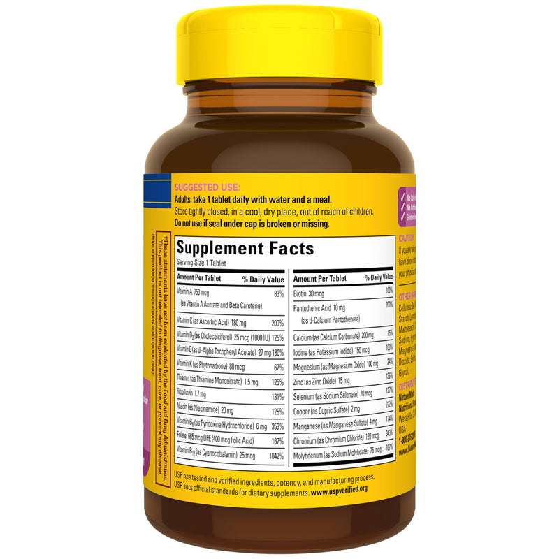Nature Made Multivitamin for Women 50+ No Iron, 90 Tablets 90 Count (Pack of 1)